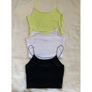 Set Of 3 Cropped Tanks